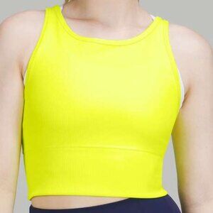 Lululemon ribbed Power Pivot Tank Highlight Yellow